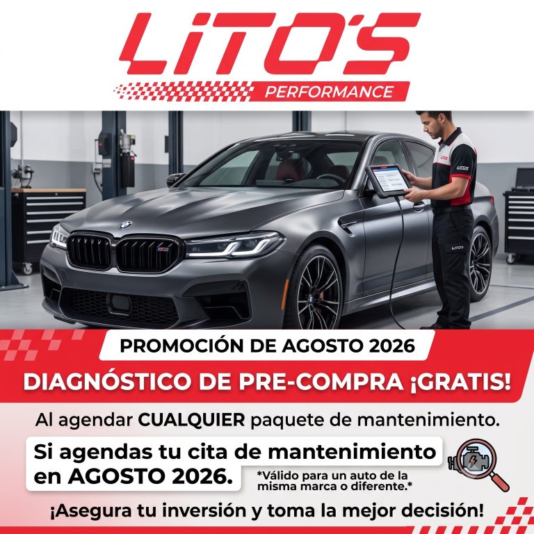 Promoción de diagnóstico preventivo de compra sin costo en Lito's Performance
